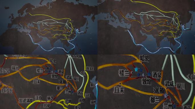 丝绸之路路线图