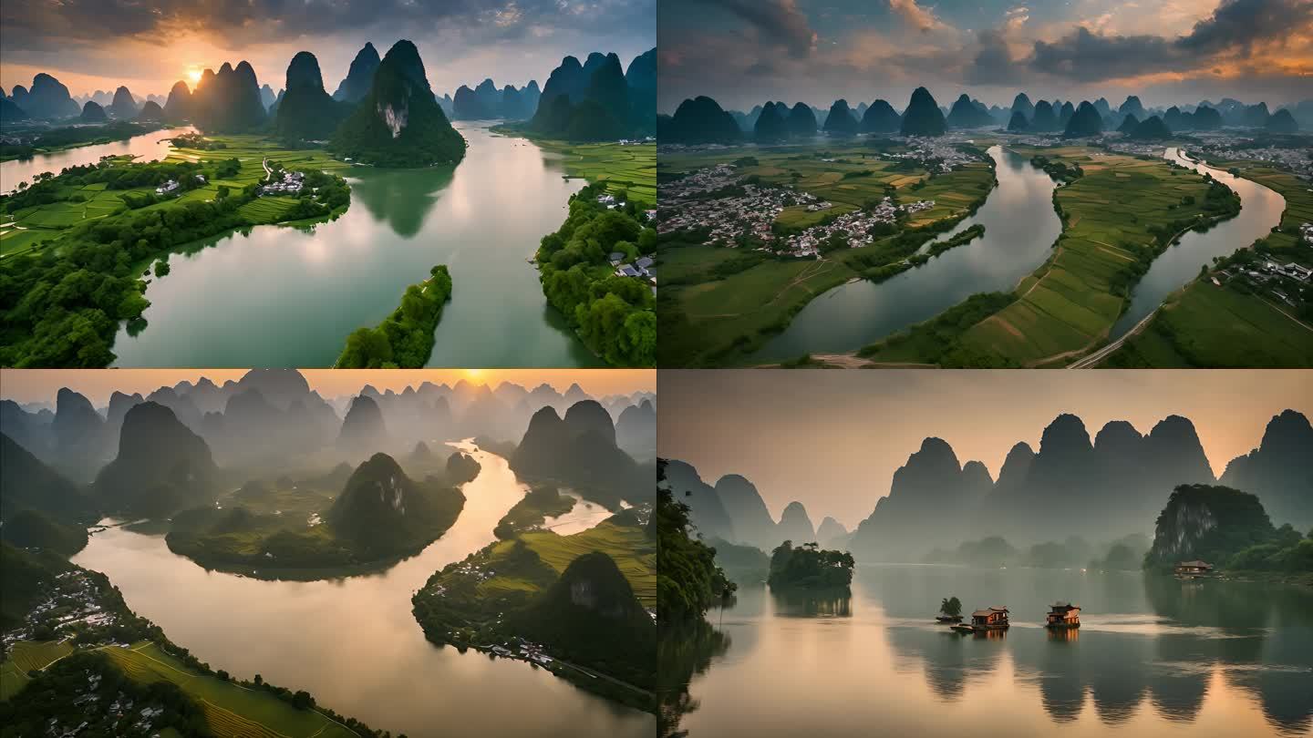 桂林山水延时摄影 4K