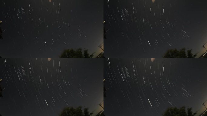 星轨，夜空，星星