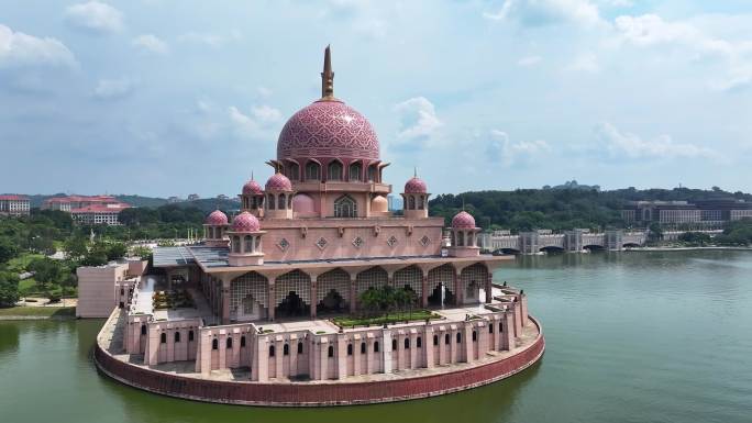 【正版4K素材】马来西亚粉红清真寺