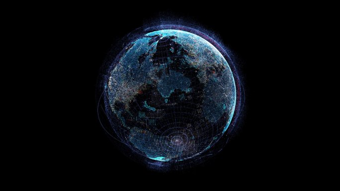 科技地球 线框地球