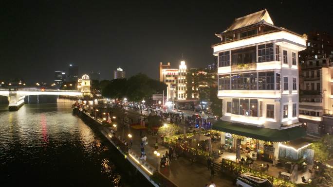 广州 粤海关 航拍 亚洲第一省会 夜景