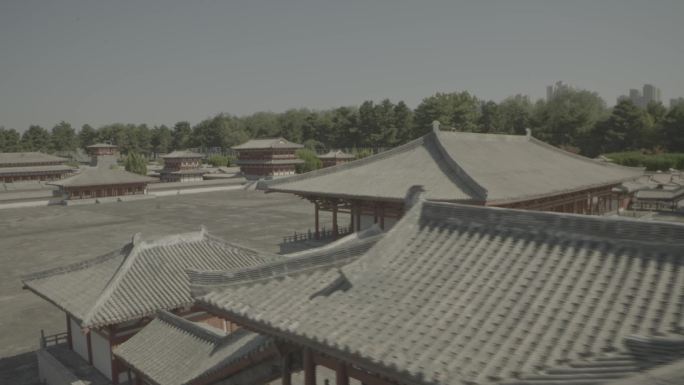 大明宫 微缩景观 历史画面 仿古建筑