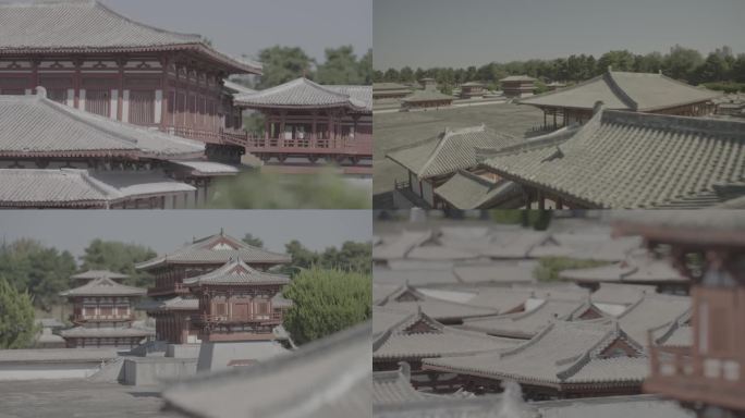 大明宫 微缩景观 历史画面 仿古建筑