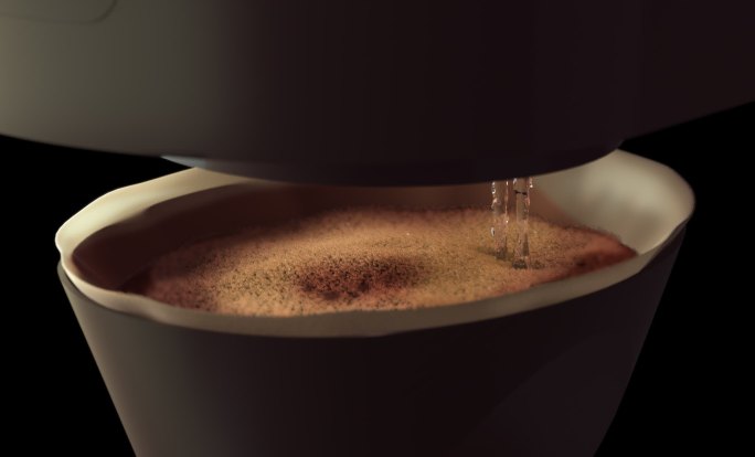 泡咖啡 咖啡机 倒水冲咖啡广告 通道视频