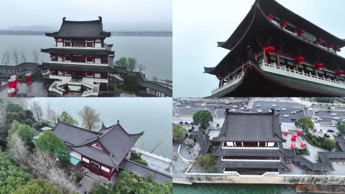 雨天杜甫江阁