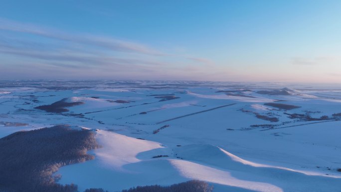 延时航拍雪域雪原风光