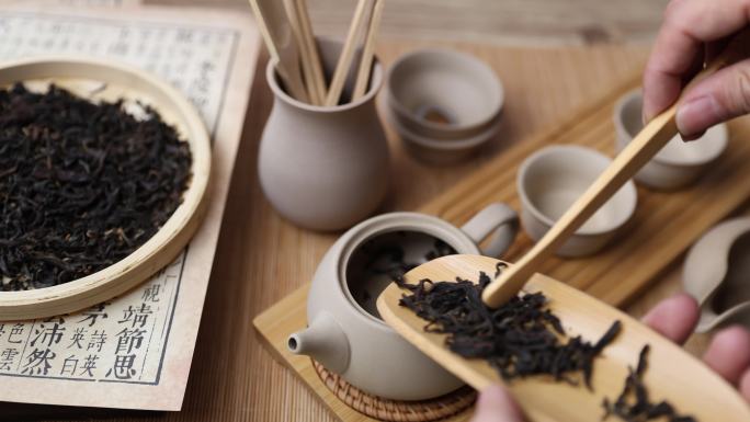 红茶泡茶茶文化实拍素材