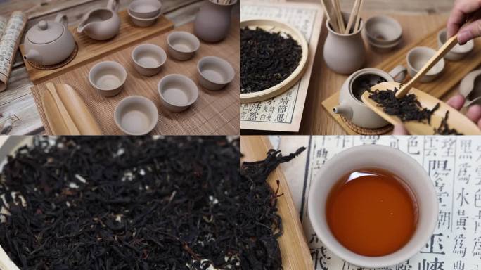 红茶泡茶茶文化实拍素材