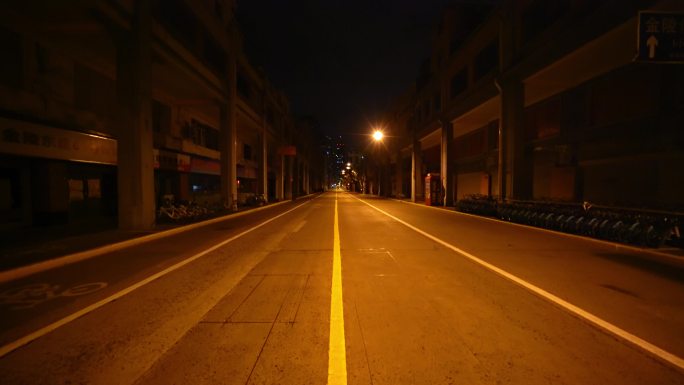 街道 上海 无人 凌晨 城市道路