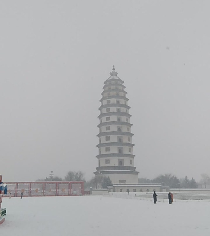 定州-定州塔-雪天-竖版-1