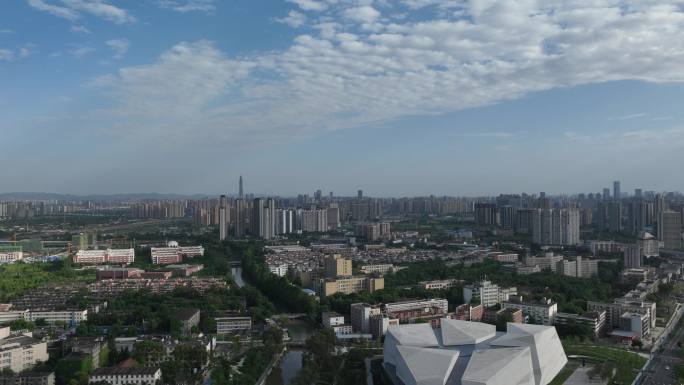 成都 城市 建 高楼天际线 自然博物馆