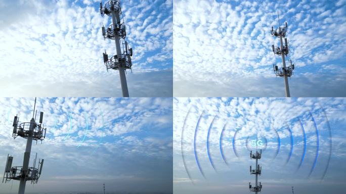 城市发展 信息时代 5G时代 信号塔