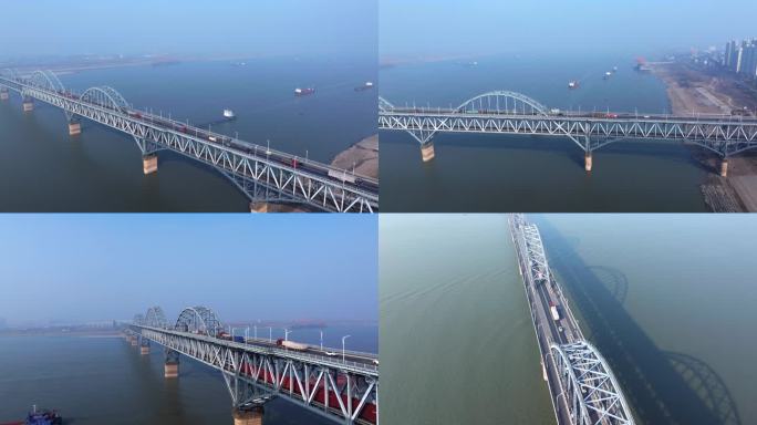 九江长江大桥航拍