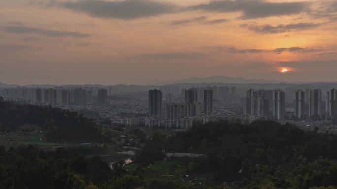 璧山夕阳延时