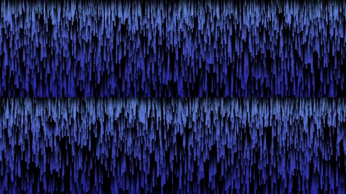 3D落下的粒子雨，蓝色的线落下动画背景