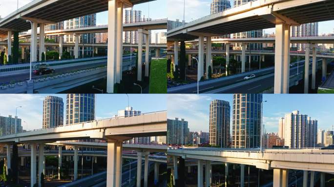 高架 上海 交通 车流 鲁班路立交桥