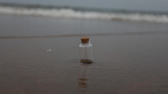 海边漂流瓶夕阳风筝