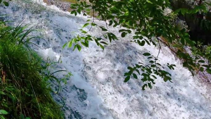 河边流水河流河水小溪山泉泉水水流升格大自