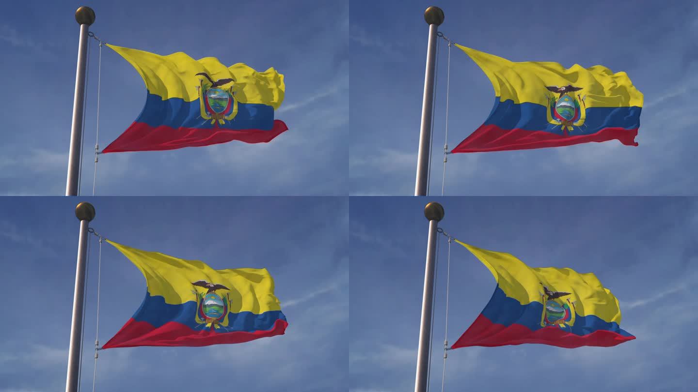4K Ecuador Flag - Loopable