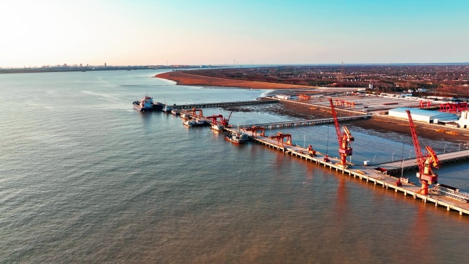 上海 崇明岛 空镜 海面 生态 环境