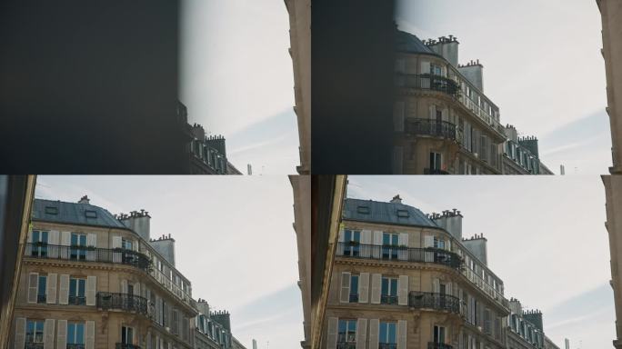 日落时分的巴黎街头魅力