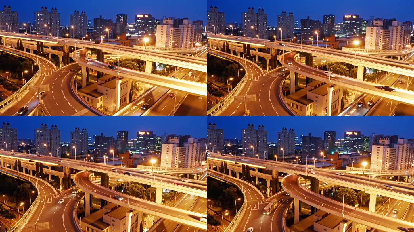 高架 上海 交通 车流 鲁班路立交桥
