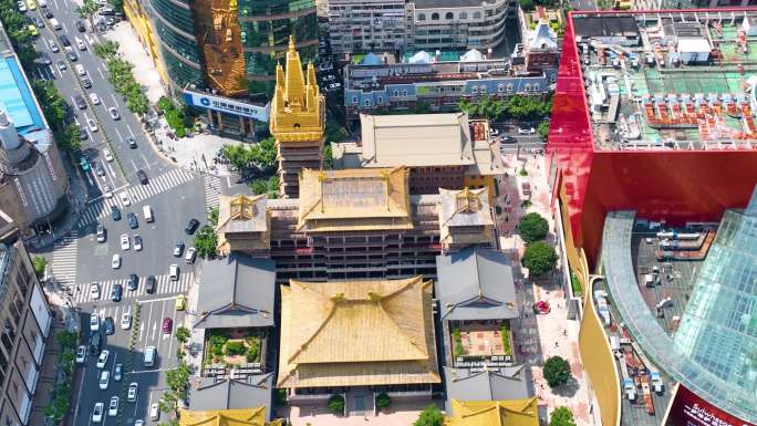 上海市静安区静安寺寺庙风景旅游景区城市都