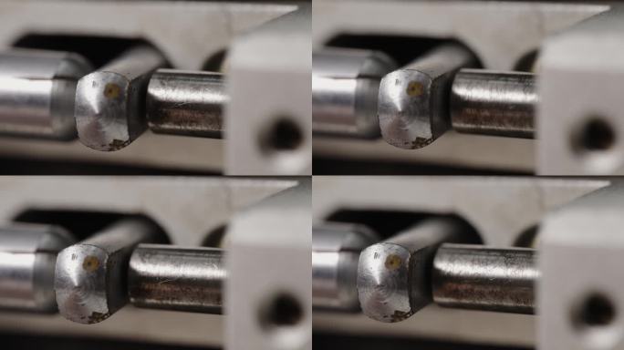 工业机械千分尺微分头测微头旋钮刻度特写