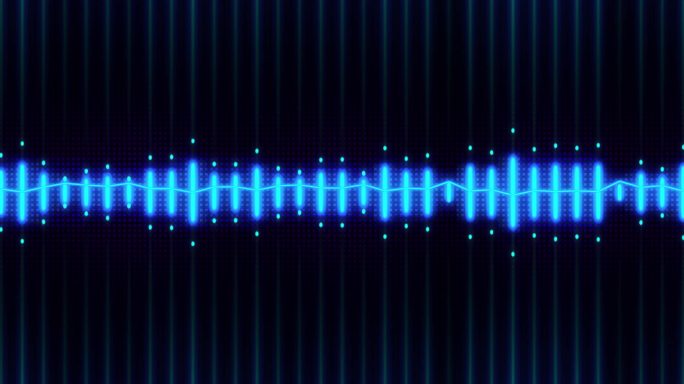 宽屏抽象音频声波音乐可视化