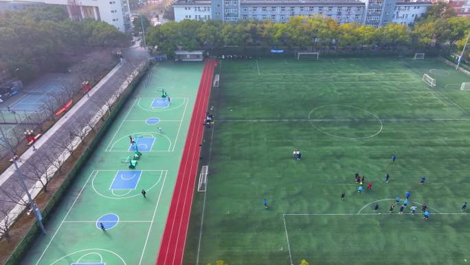 上海杨浦区同济大学本部航拍校园风景风光素