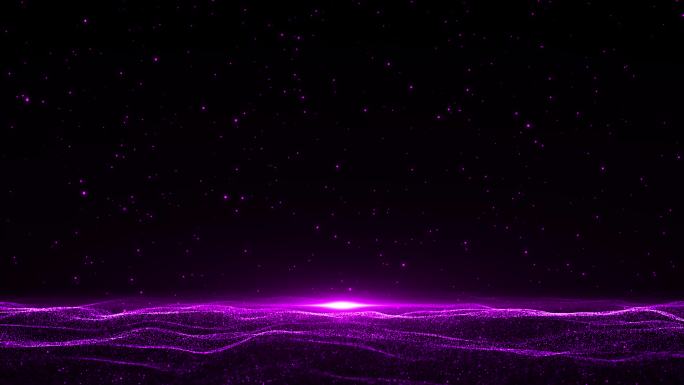 4K紫色粒子海洋背景