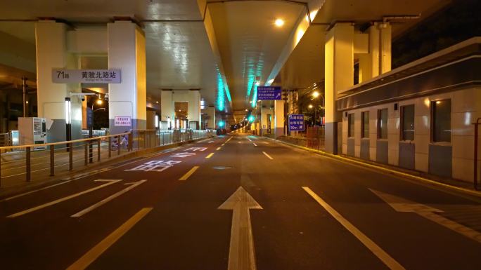 街道 上海 无人 凌晨 城市道路