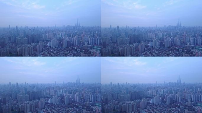 高架 上海 交通 车流 陆家嘴 阴天