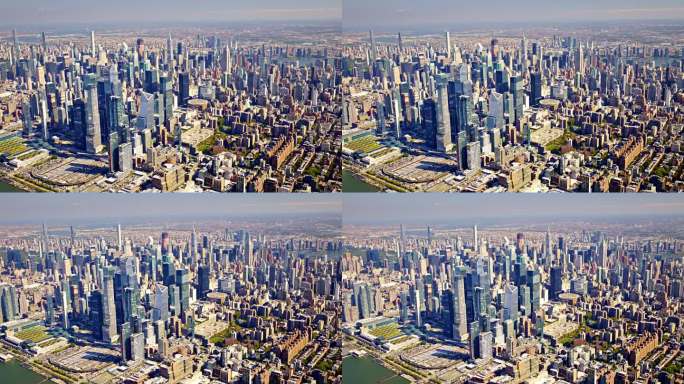曼哈顿中城航拍图。纽约