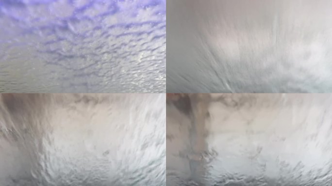 车窗上的肥皂泡，微距摄影。