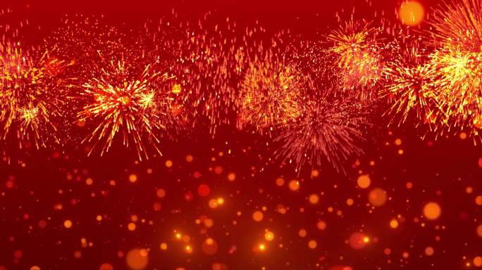 宽屏-红色喜庆过年烟花背景循环