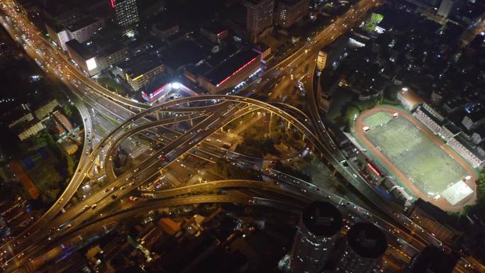 高架 上海 交通 车流 中山北路立交桥
