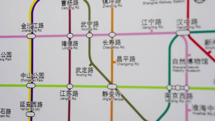 上海地铁地图实拍