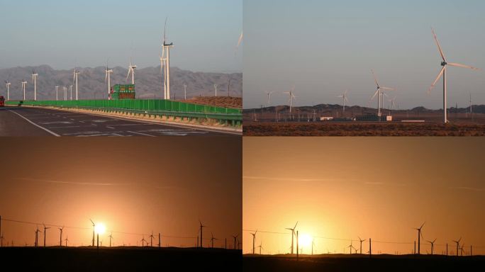 贺兰山戈壁风车发电新能源