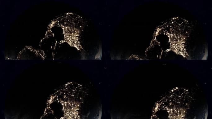 暮光之光:北美从太空之幕垂直