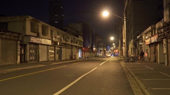 街道 上海 无人 凌晨 城市道路