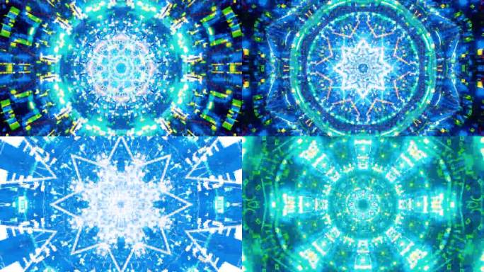 Mandala 3D Kaleidoscope seamless loop Psychedelic 