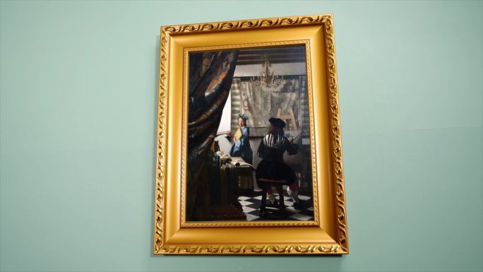 画室里的画家 维米尔 世界名画