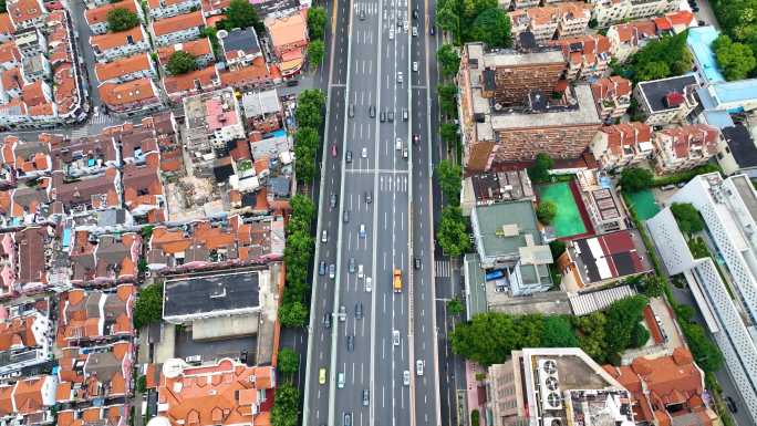 上海市黄浦区市区延安东路立交桥高架桥汽车