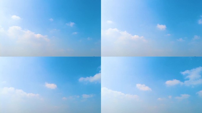 蓝天白云云朵飘飘延时风景视频素材44