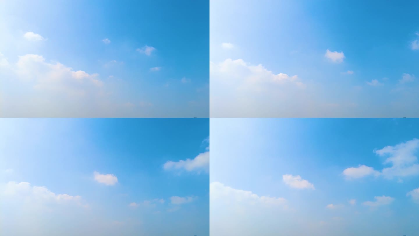 蓝天白云云朵飘飘延时风景视频素材44
