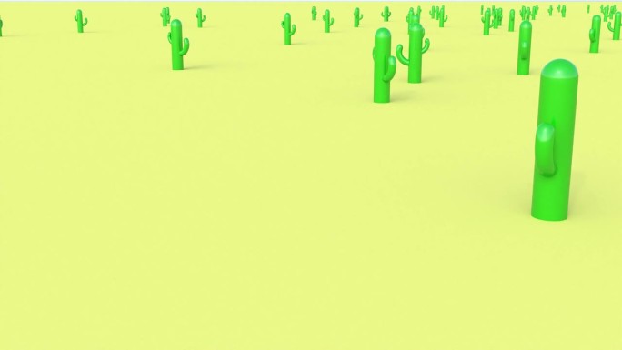 绿色塑料仙人掌在沙漠介绍能够循环无尽