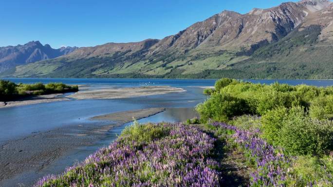 航拍新西兰格林诺奇自然景观