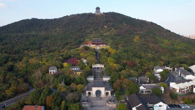 航拍湖州仁皇山素材